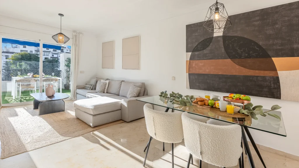 Luxury apartment in Puerto Banús Marbella near beach and marina with terrace and pool access Costa del Sol holiday rental