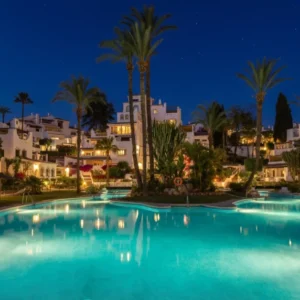 Luxury duplex penthouse in Marbella Nueva Andalucía with panoramic sea views, private terraces, BBQ area, swimming pools and walking distance to Puerto Banús and Costa del Sol beaches