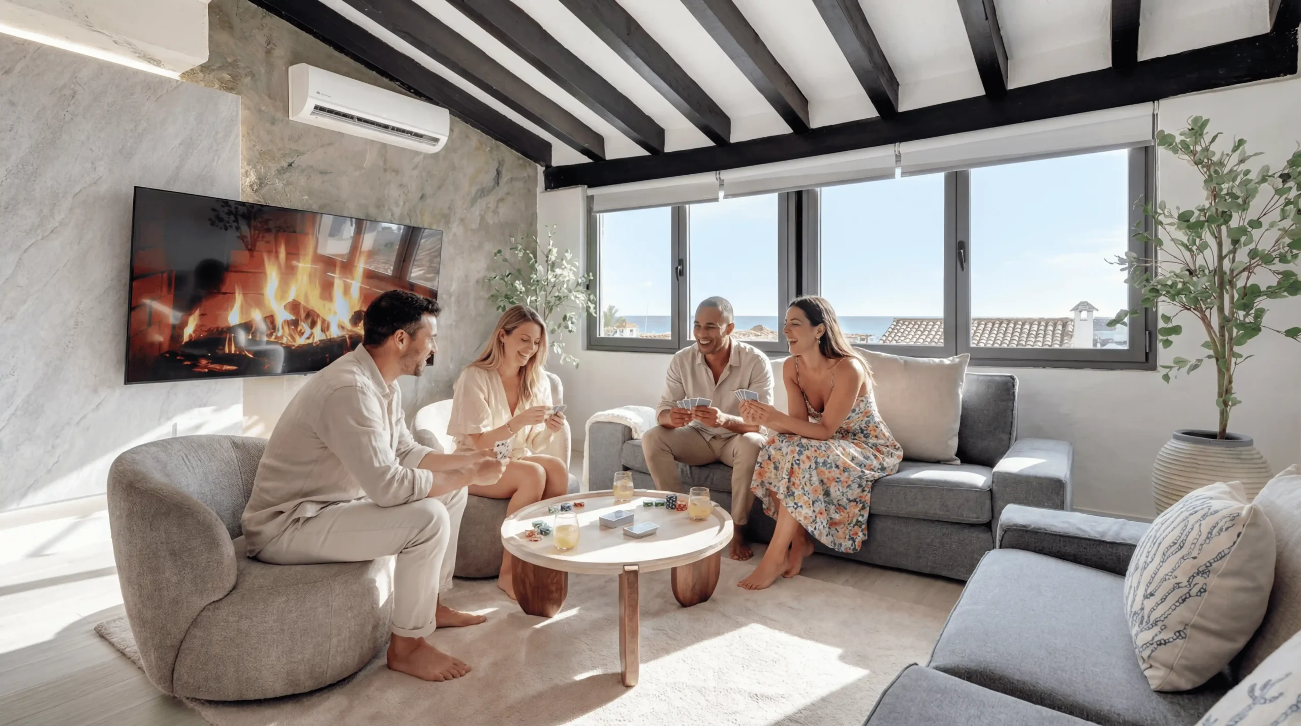 Luxury 5-bedroom duplex penthouse in Puerto Banús Marbella with marina views, sea view balconies, modern interiors, and walking distance to beach, nightlife, luxury shopping, and restaurants.
