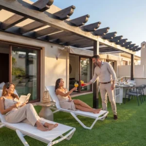Luxury penthouse in Marbella Nueva Andalucía Golf Valley with modern terrace, BBQ area, swimming pool, mountain views, luxury interior design and close to Puerto Banús and Costa del Sol beaches